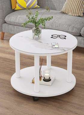 复古小桌子边几可移动小圆桌茶几客厅家用小户型简约床头柜置物架