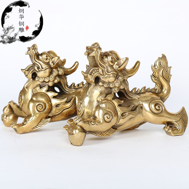 批发直供铜雕貔貅麒麟工艺品