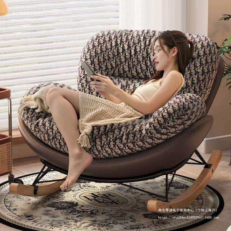 蝴蝶摇摇椅升级底座猫抓皮大号超软午睡躺椅阳台休闲单懒人沙发椅
