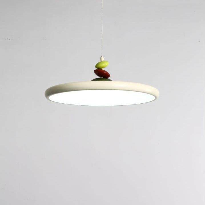 高级感全光谱餐厅吊灯奶油风饭厅法式餐桌灯创意岛台飞碟中古吊灯