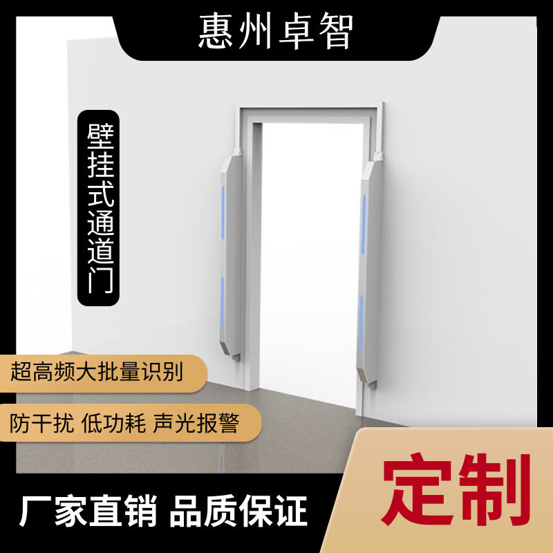 RFID超高频通道门禁安全防盗门壁挂式仓储物流资产盘点人员管理