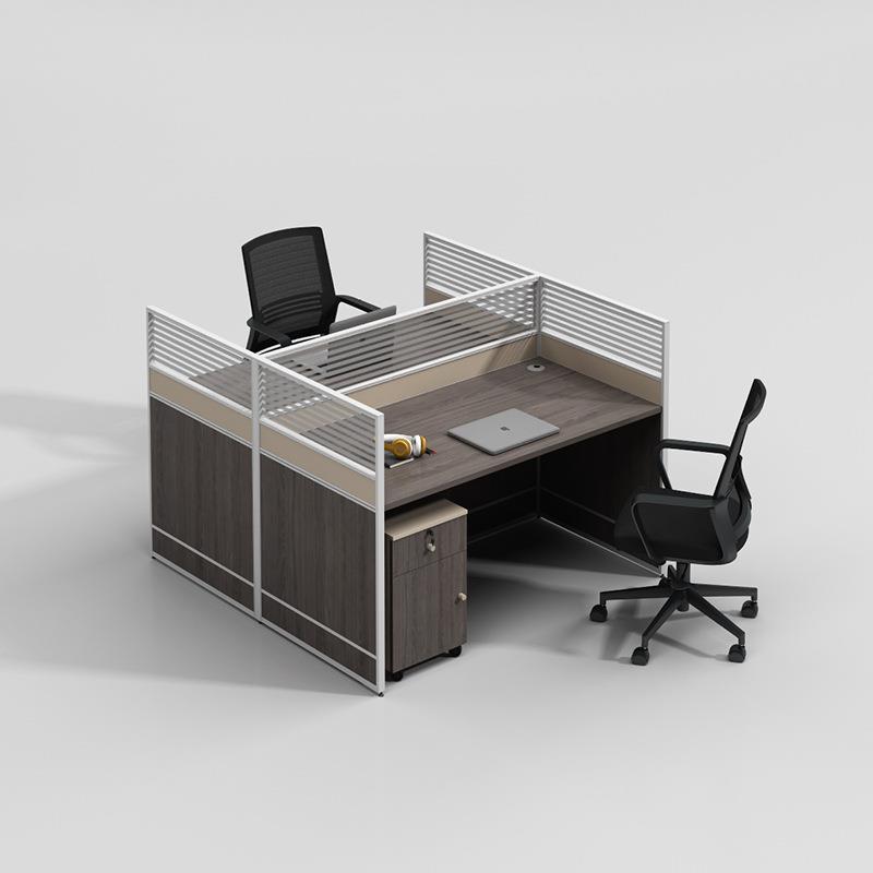 屏风办公桌职员桌椅组合4人位简约现代办公家具办公室员工位卡座