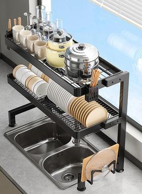 厨房水槽置物架台面碗盘收纳架多功能洗碗架水池上放碗碟架沥迪鹏