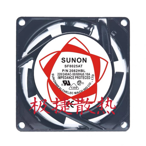 原装建准 220V 0.10A SF8025AT 2082HBL/HSL机柜交流散热风扇8025