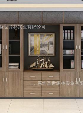 直销木质文件柜大背景资料储物柜经理办公室大隔断背后柜