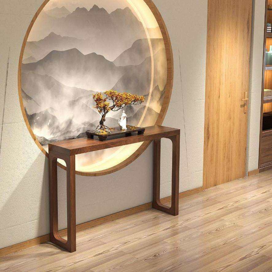 新中式玄关桌入户靠墙长条桌案台实木现代简约香案供桌条案端景台