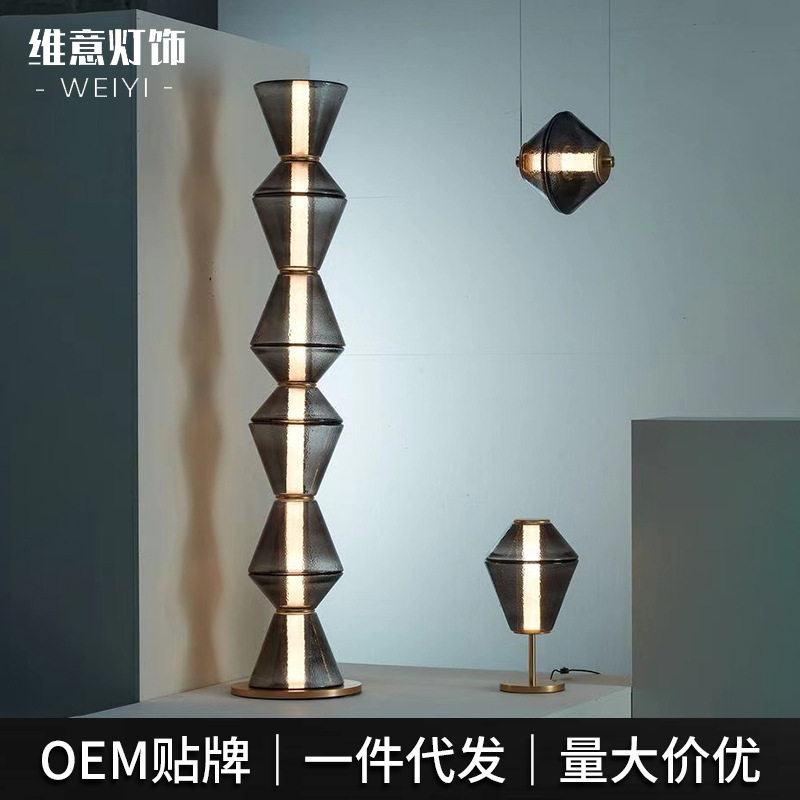 玻璃北欧铁艺创意餐厅客厅落地灯现代精美设计师样板房落地灯