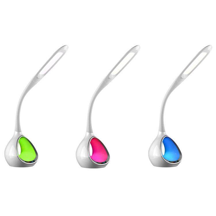 爆款新款时尚LED护眼台灯鹅颈软管触摸调光七彩氛围灯