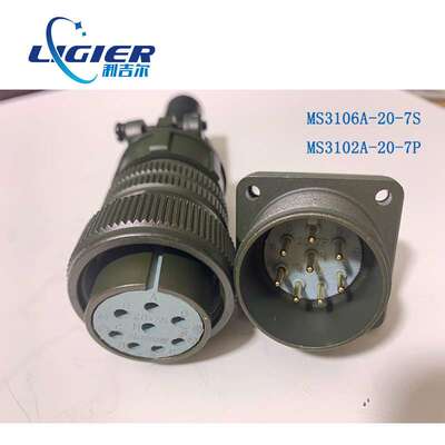 圆形电连接器MS3106A-20-7S MA3102A20-7P 5015系列连接器