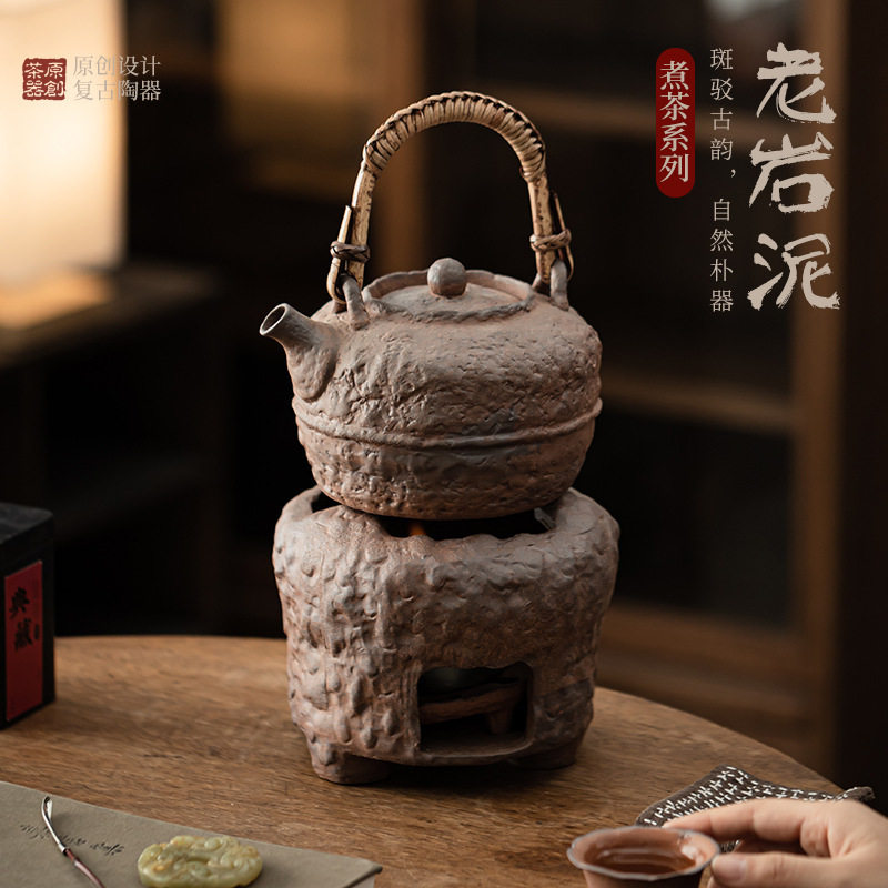 复古温茶炉套装蜡烛加热围炉煮茶