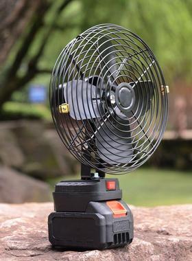 锂电无线风扇8寸强风户外迷你风扇大容量电池充电便捷充电电风扇