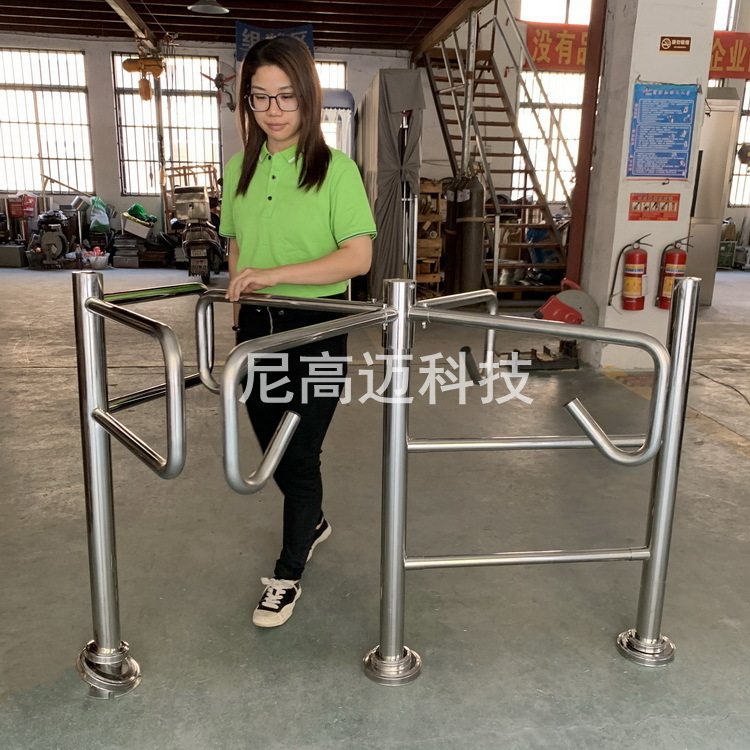 工厂批发不锈钢十字单向旋转门 超市入口导向器禁行门 半高转闸机