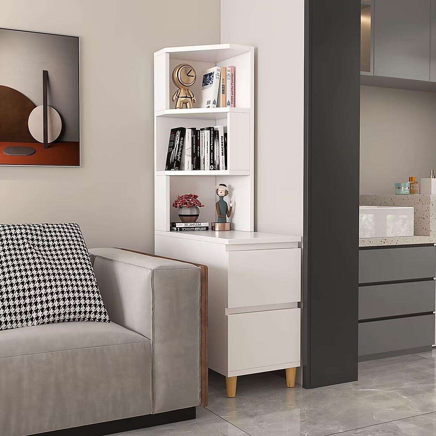 客厅沙发侧边边柜小户型创意床头储物收纳柜角柜简约一体移动角几