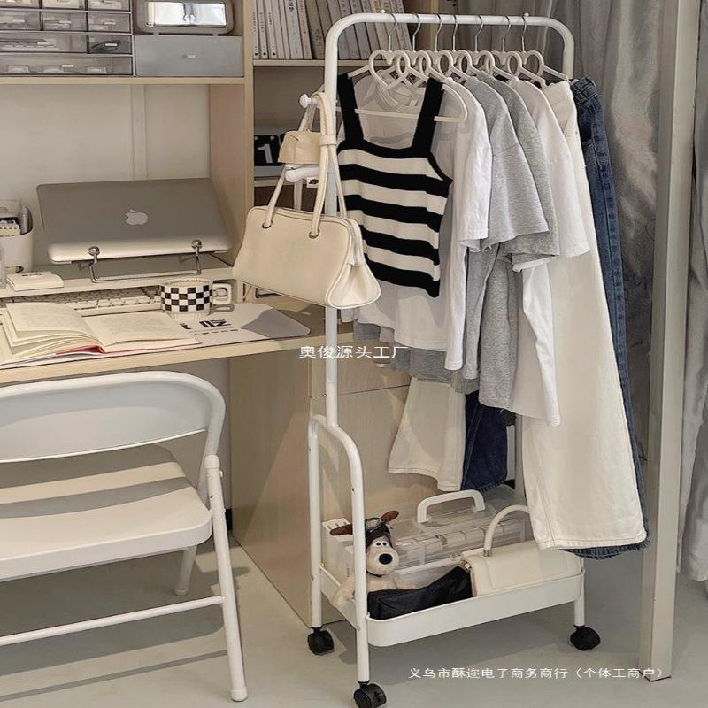 衣帽架落地挂衣架简易学生宿舍带轮可移动收纳晾衣架挂衣服置物架