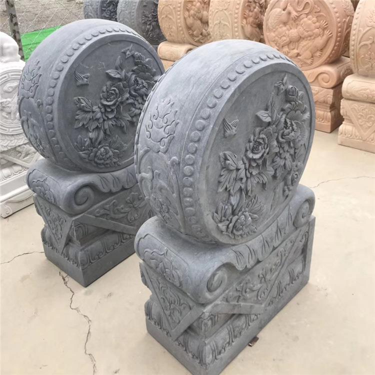 石雕汉白玉貔貅门墩抱鼓石一对家用门口摆件石狮子门鼓