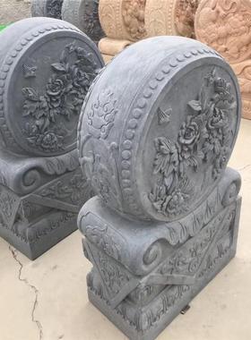 石雕汉白玉貔貅门墩抱鼓石一对家用门口摆件石狮子门鼓