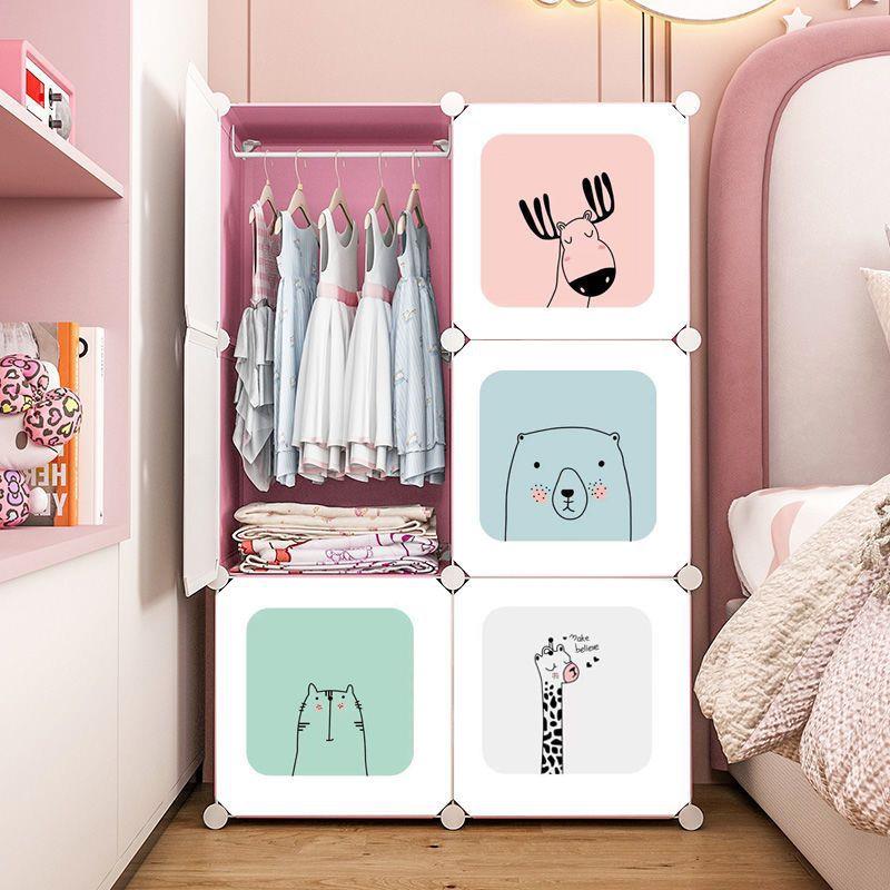 简易衣柜组装家用宿舍卧室出租房儿童折叠布衣柜组装抽屉式收