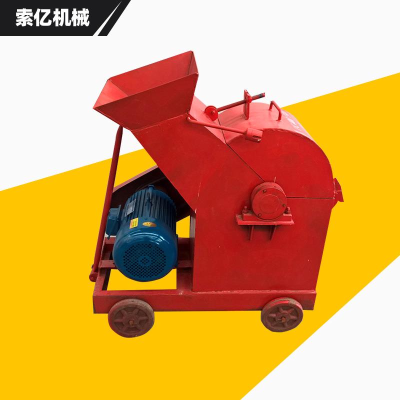 工地砖瓦加气块破碎机移动式玻璃瓷砖锤式破碎机拆迁垃圾破碎机