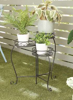 金属卷轴室内室外植物架3层植物架植物架装饰拆装花架置物架子