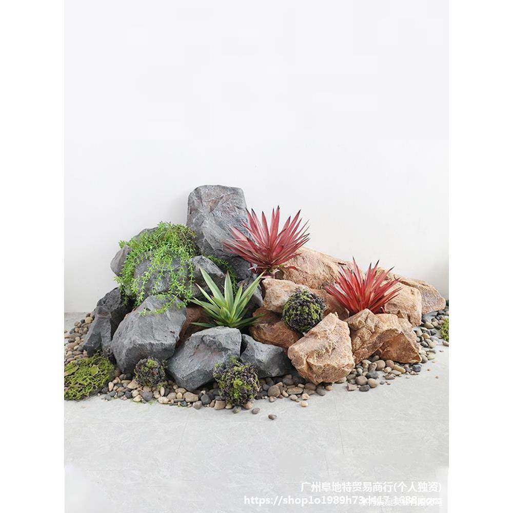 仿真泡沫石头摆件园林假石头拍摄道具室内雕塑模型造景庭院垒德株