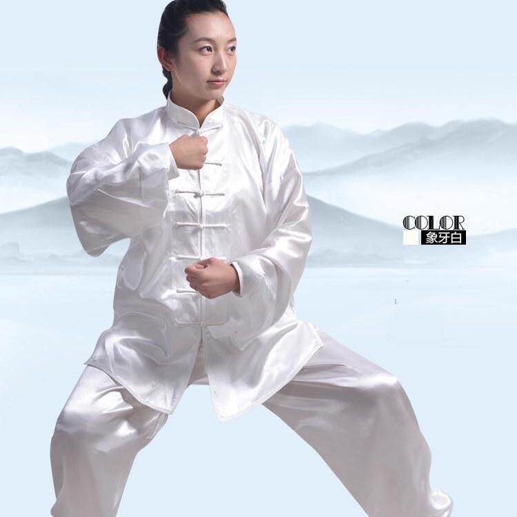 陈家沟女夏季太极服女春夏款中式南韩丝中年老年太极拳服装练功服