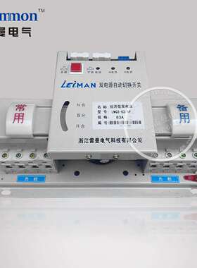 乐清专业生产双电源自动转换开关LMQ3经济型双电源转换开关