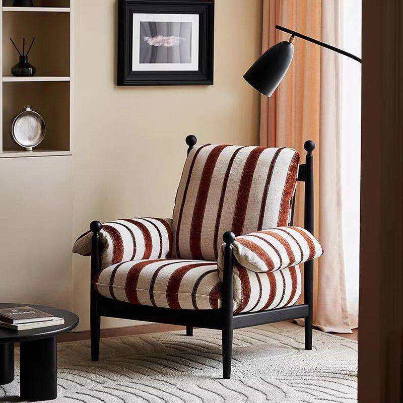 法式复古客厅阳台靠背单人沙发椅中古风休闲懒人椅子