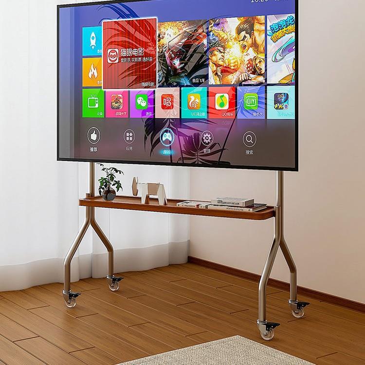 电视落地支架客厅卧室不锈钢艺术移动式现代简约挂架43-80寸家用