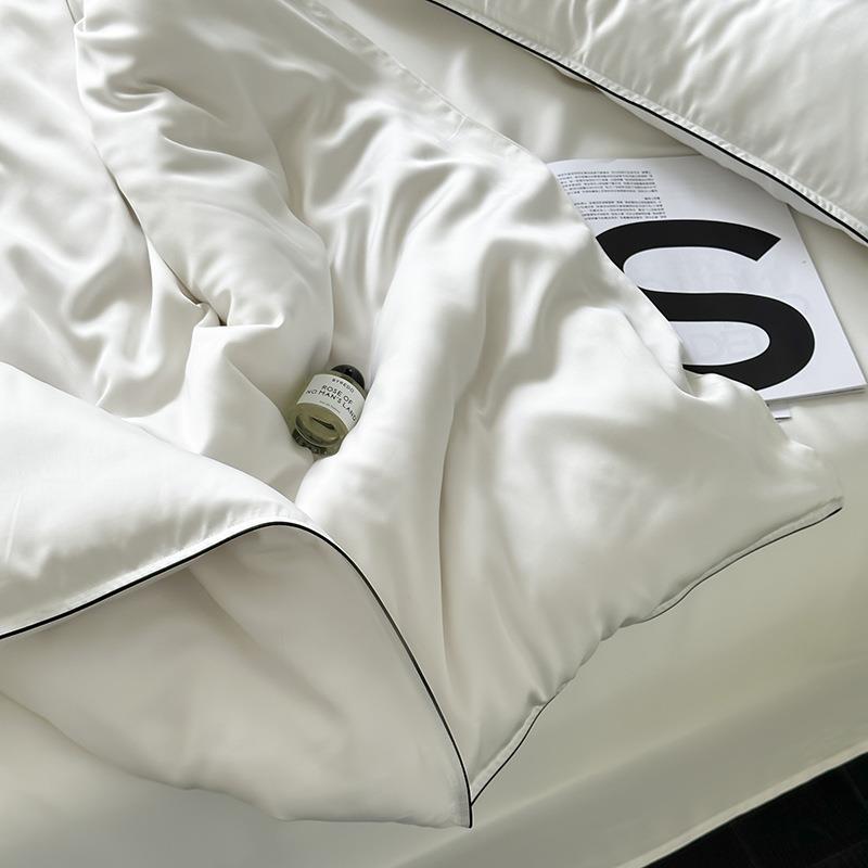 纯色80s奥地利兰精天丝四件套轻奢简约夏季双面冰丝床笠被套床品