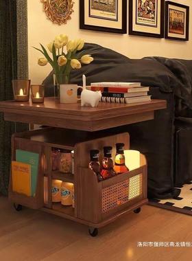 实木多功能移动推车茶几茶桌升降客厅折叠茶台餐桌沙发两用小户型