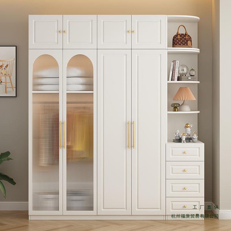 意式衣柜家用卧室轻奢奶油风简易组装储物柜子儿童收纳衣橱