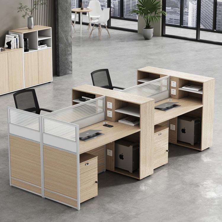 职员办公桌椅组合办公室简约员工工位家具四六人位屏风卡位办公桌