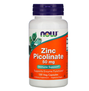 现货美国Now Foods 砒啶甲酸锌 Zinc Picolinate 50毫克120粒胶囊
