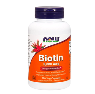 现货美国Now Foods生物素 Biotin 5000微克120粒胶囊