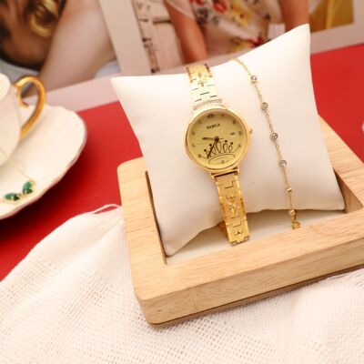 不掉色皇冠走时精确富贵小金表