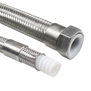 不锈钢高温高压防腐防爆金属波纹软管内衬PTFE铁氟龙四氟软连接