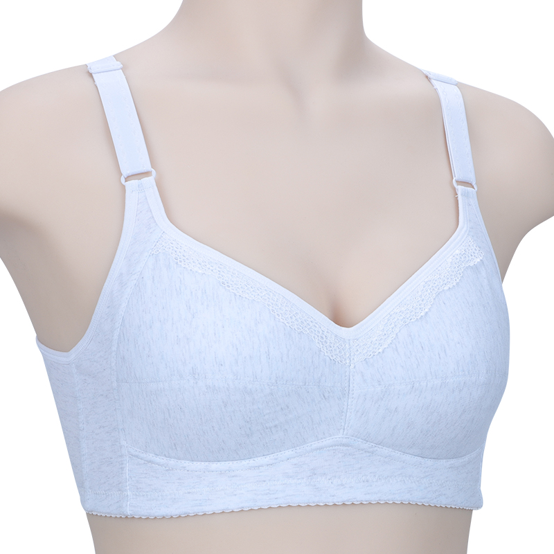 聚拢全棉无钢圈背心式后扣文胸