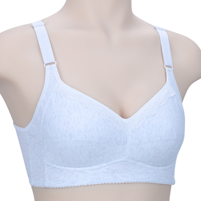 聚拢全棉无钢圈背心式后扣文胸