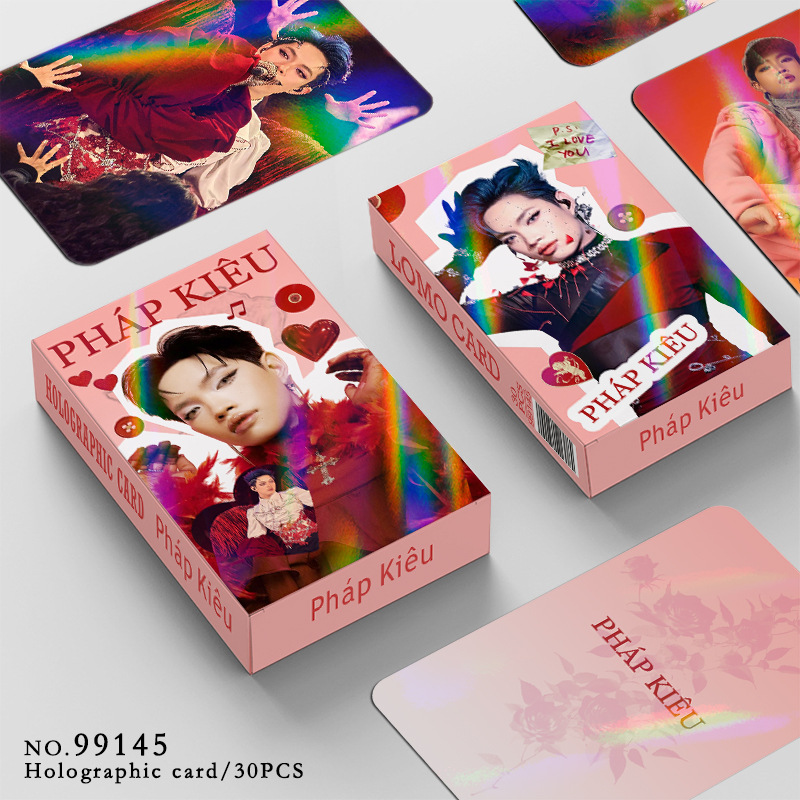 30张镭射卡PhápKiêu闪卡自印