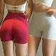 三分高腰弹力显臀针织健身运动瑜伽短裤 健身botee短裤 巨显臀