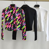 运动外套女立领拉链显瘦跑步速干健身上衣训练透气修身 瑜伽服秋冬