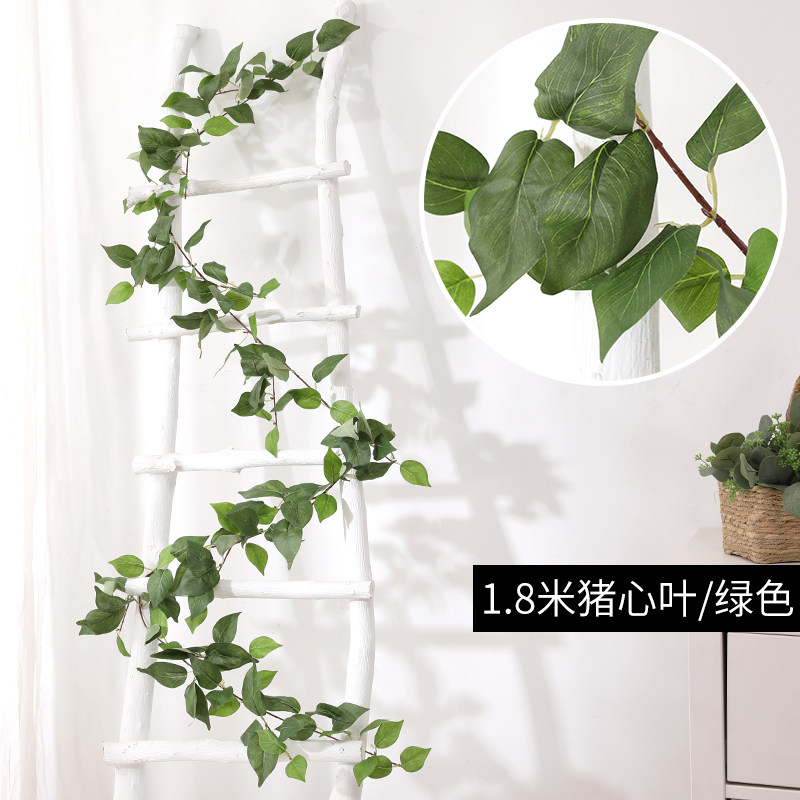 thumbnail for Thai ring simulation green plant rattan ivy living room air conditioning pipeline background wall forest decoration wall hanging cover