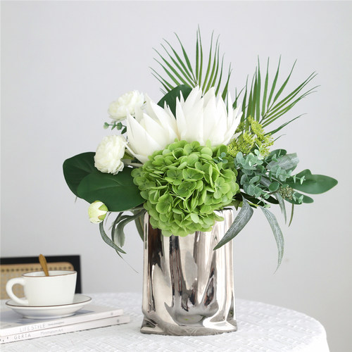 高档花艺师设计仿真花艺摆件