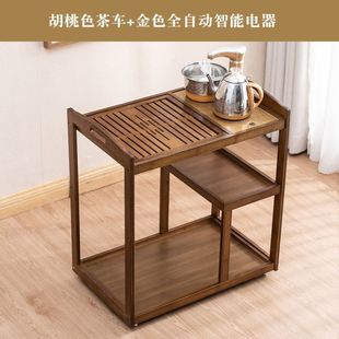 移動(dòng)茶桌家用小茶臺(tái)茶車客廳全自動(dòng)燒水壺一體套裝 茶幾陽(yáng)臺(tái)泡茶盤