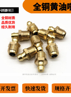 铜油嘴/黄油嘴/牛油嘴/直油嘴/油枪嘴/黄油咀 M6/M8/M10*1.0牙
