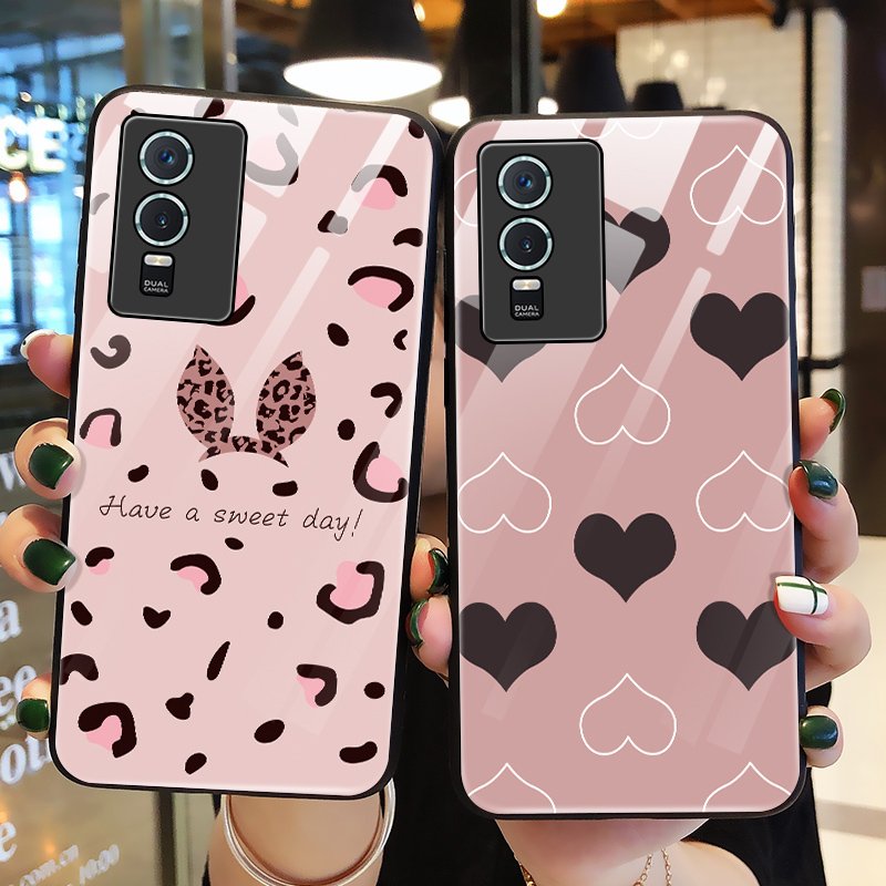 玻璃手机壳适用vivoy76s