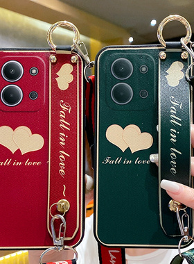 适用小米pococ85手机壳poco腕带保护硅胶套c85香港国际海外版斜挎挂绳全包防摔爱心4g磨砂软xiaomi女新款可背