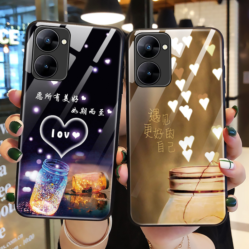 玻璃手机壳适用realmeV30