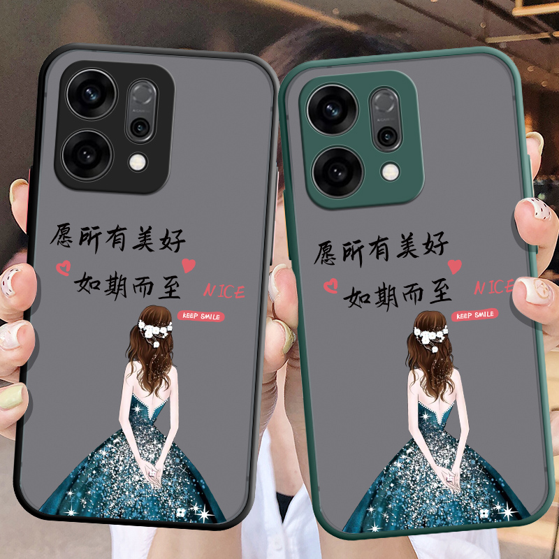 适用opporeno14手机壳reno14pro保护硅胶套oppo镜头全包5g气囊防摔天仙PLA110透明软壳reon女新款PKZ磨砂外壳
