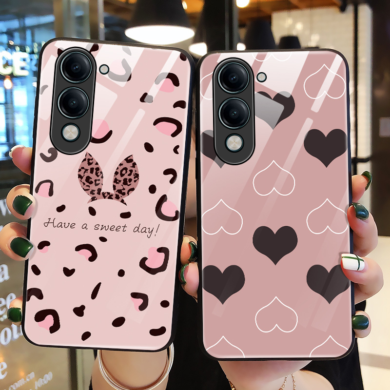 适用vivoy37c手机壳玻璃